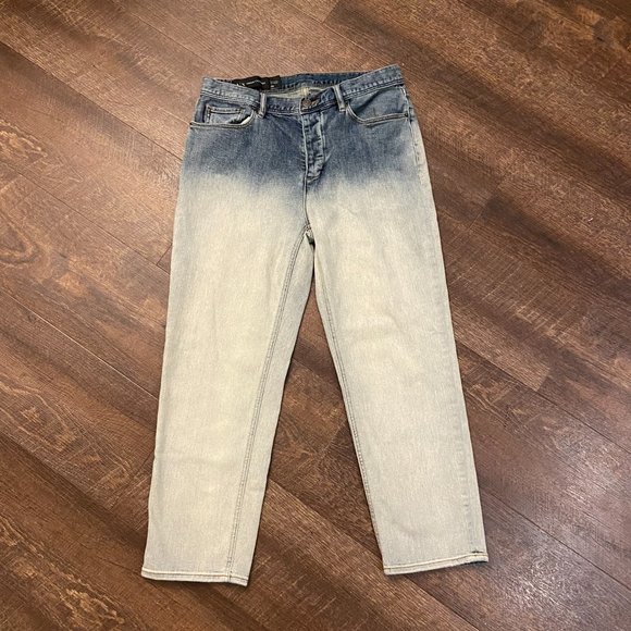 A/X Armani Exchange Dip-Dyed Boyfriend Crop - Size 26 - Picture 2 of 11